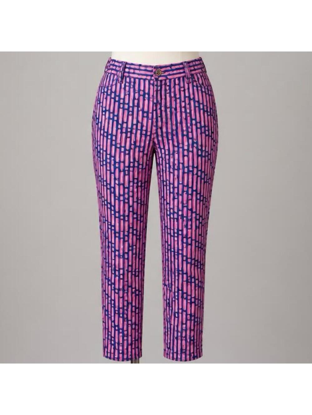 Lilly Pulitzer Mandevilla Pink Slathouse Stripe Pants Size 0